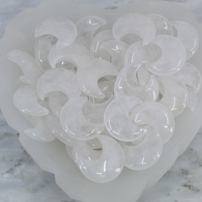Clear Quartz Crescent Moon - Medium