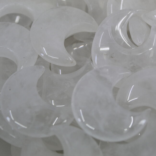 Clear Quartz Crescent Moon - Medium
