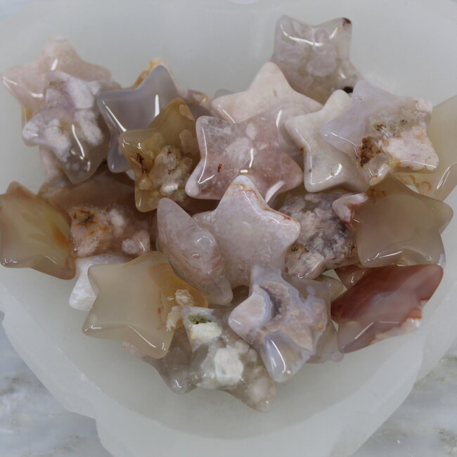 Flower Agate (Cherry Blossom) Stars - Medium