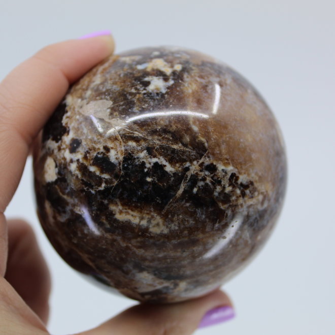 Chocolate/Coke Calcite Sphere Orb- 75mm