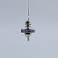 Amethyst Pendulum-Donut/Saucer Pendulum-Dowsing Point Divination-Silver Chain-Crystal Gemstone