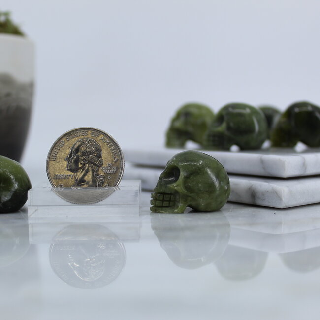 Jade Nephrite Skull- Mini