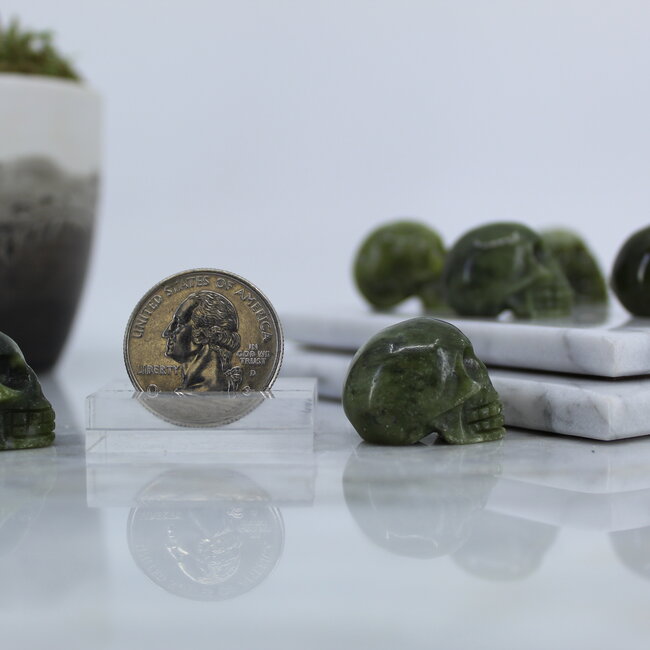 Jade Nephrite Skull- Mini