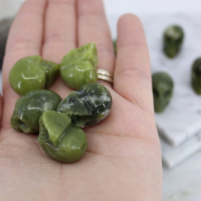 Jade Nephrite Skull- Mini
