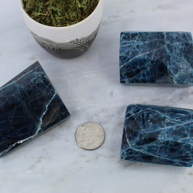 Blue Apatite Polished Free Form- Medium (2.5")