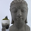 Buddha Head Gray Statue- 9"