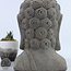 Buddha Head Gray Statue- 9"