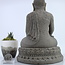Buddha Meditating Gray Statue- 9"