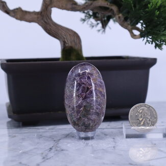 Red Ruby Eggs - Small 1" with Acrylic Sphere Stand