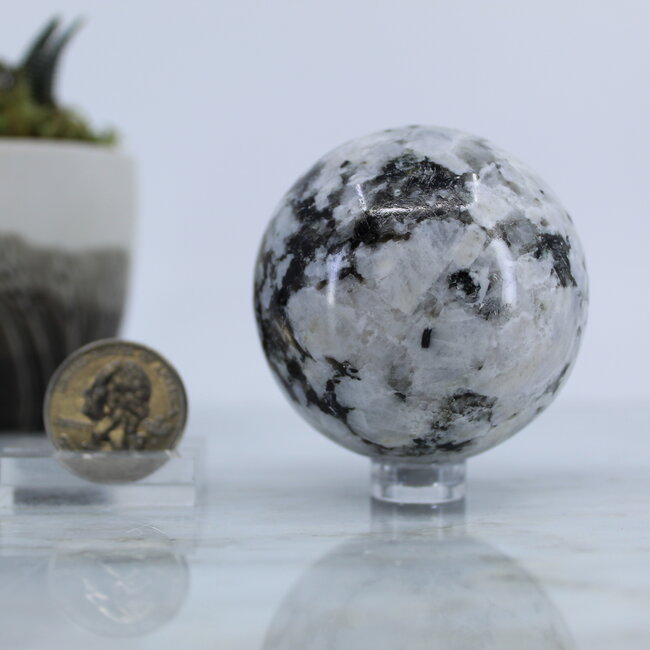 Rainbow Moonstone Sphere Orb - 55mm
