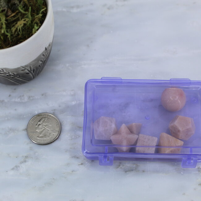 Moonstone - Platonic Sacred Geometry Set of 7