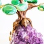 Green Aventurine Bonsai Tree on Amethyst - 5-6" Large