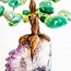 Green Aventurine Bonsai Tree on Amethyst - 5-6" Large