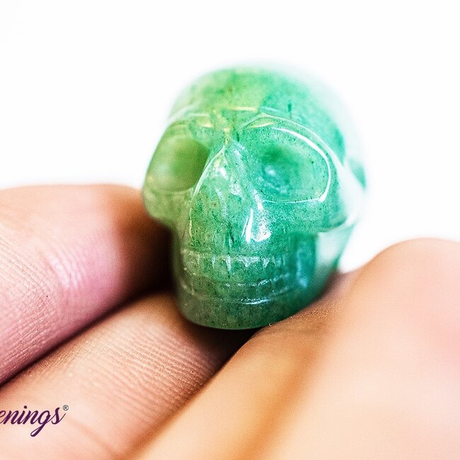 Green Aventurine Skulls - Mini Carving