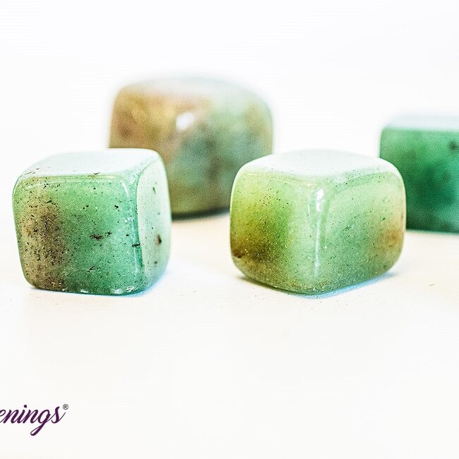 Green Aventurine Cubes 1"