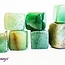 Green Aventurine Cubes 1"