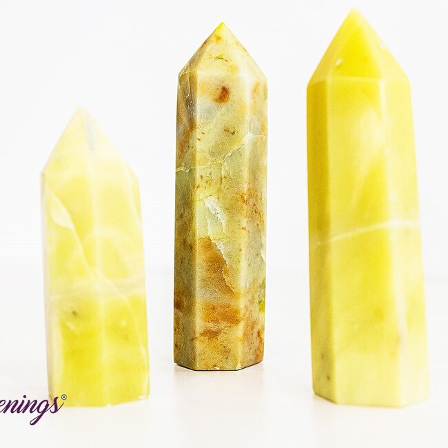 Lemon Yellow Jade Towers Point Generators - Medium (2-4")