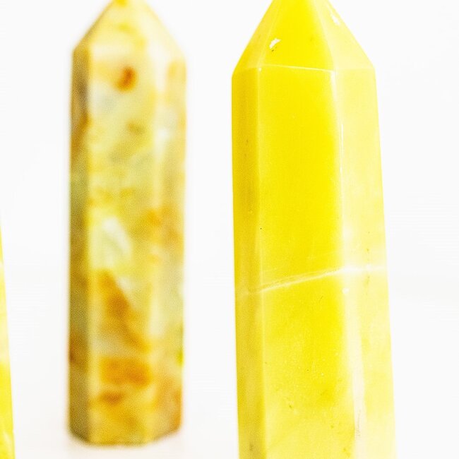 Lemon Yellow Jade Towers Point Generators - Medium (2-4")