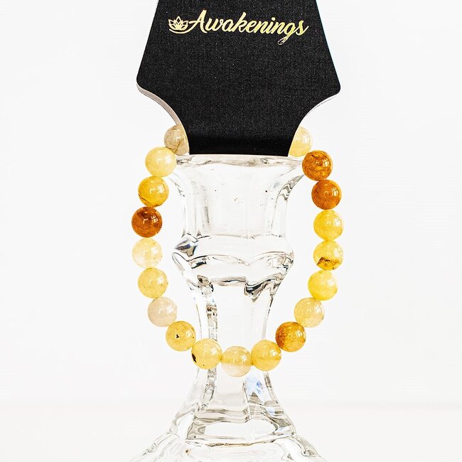 Yellow Jade Bracelets - 8mm