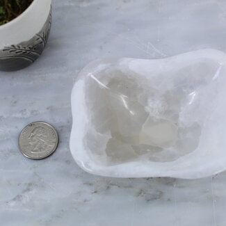White Onyx Irregular Jewelry Bowl- Small (3-4")
