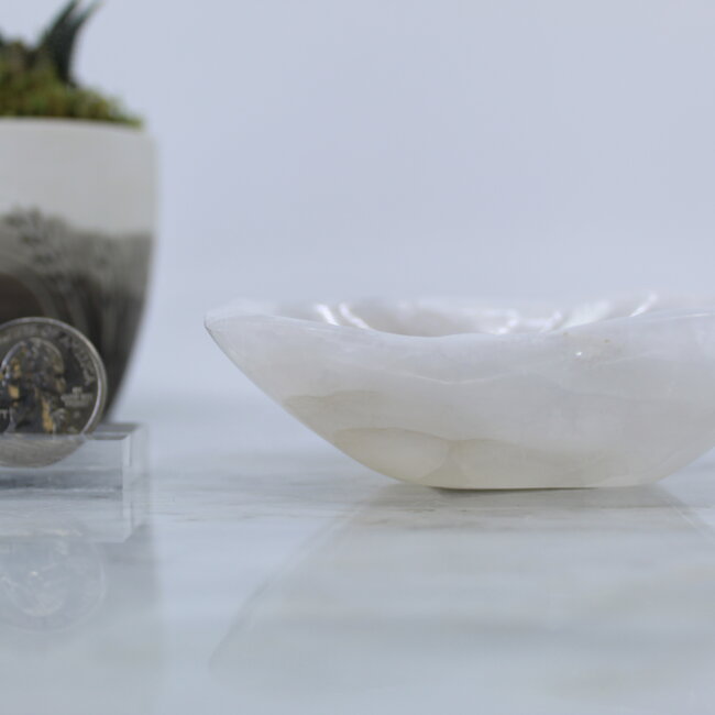 White Onyx Irregular Jewelry Bowl- Small (3-4")