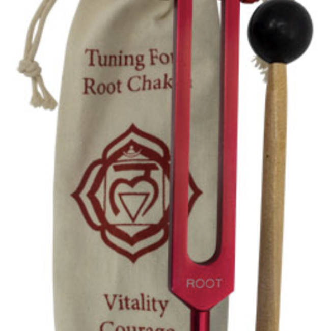 Root Chakra Tuning Fork with Mallet Reiki 396 Hz Frequency Grounding