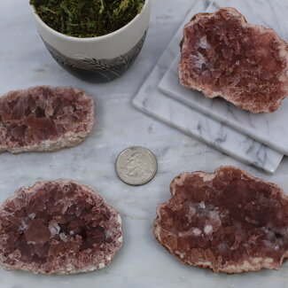 Pink Amethyst Slab Slice - Medium Flat
