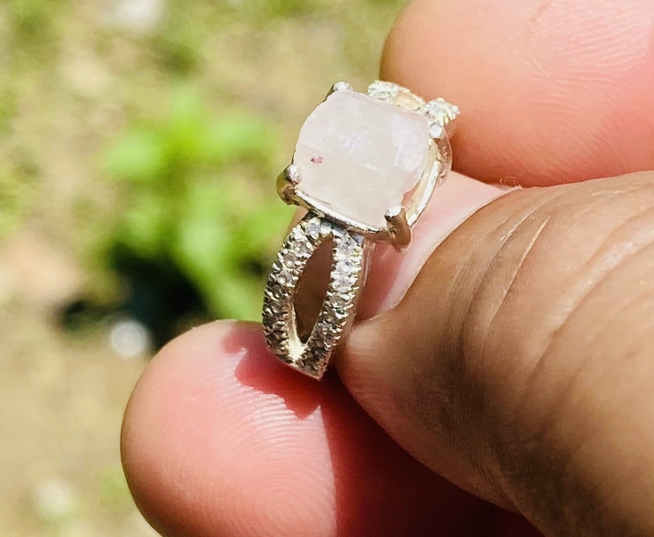 Suzany Ring * Moonstone & White Topaz * Gold Vermeil * BJR149 – ByCila, Inc