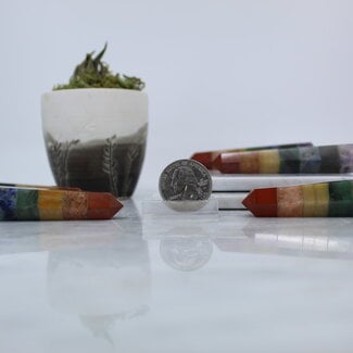 Chakra Faceted Double Terminated Point - 3"