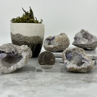 Purple Fluorite & Chalcedony Geode