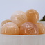 Orange Peach Selenite (Satin Spar Gypsum) Sphere Orbs Globes - 40mm