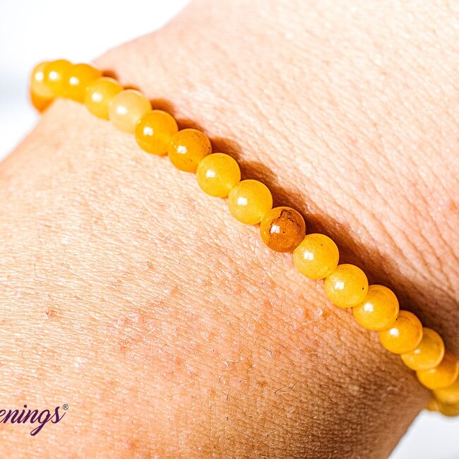 Yellow Jade Bracelets - 4mm Mini