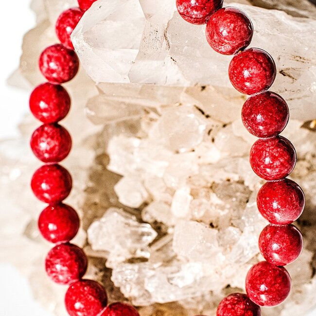 Mountain Red Jade Bracelets - 8mm