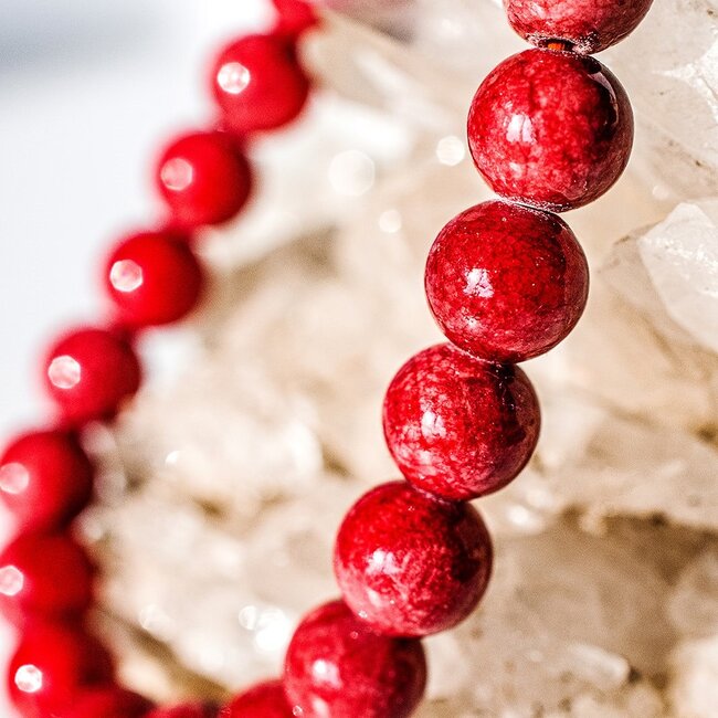 Mountain Red Jade Bracelets - 8mm