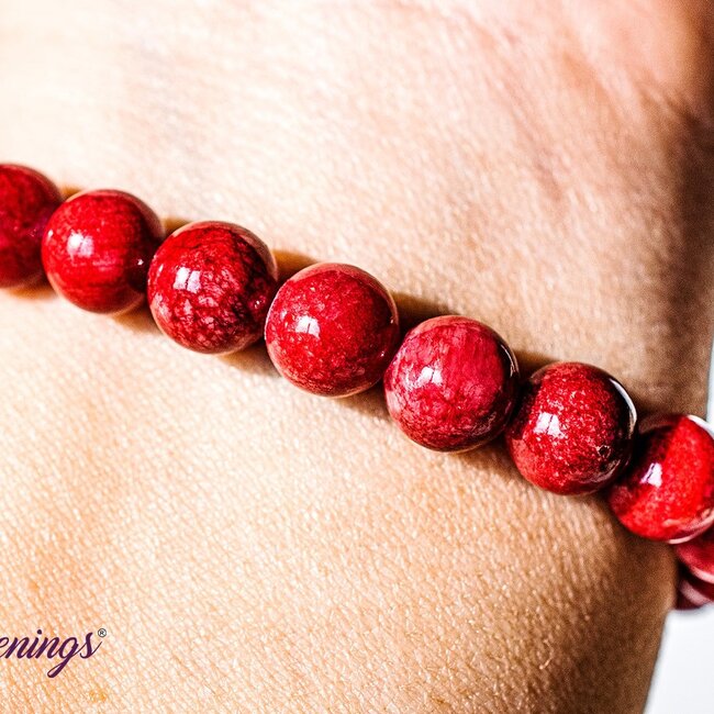 Mountain Red Jade Bracelets - 8mm