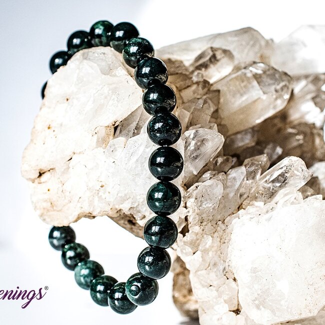 Dark Nephrite Green Jade Bracelets - 8mm