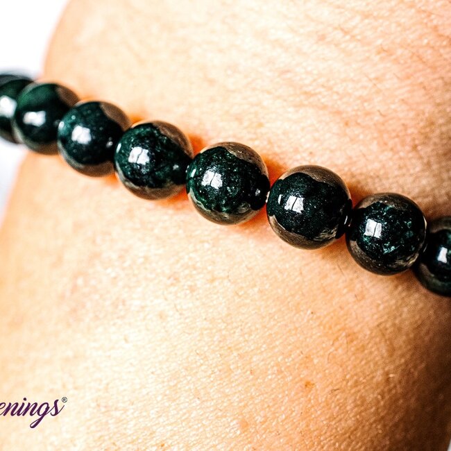 Dark Nephrite Green Jade Bracelets - 8mm