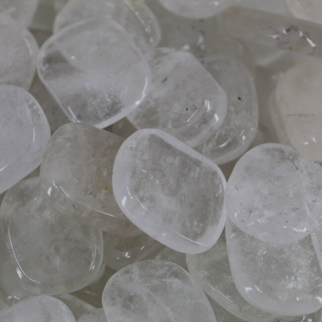 Clear (Crystal) Quartz Flat Stone - Mini Oval (1") Slice Slab