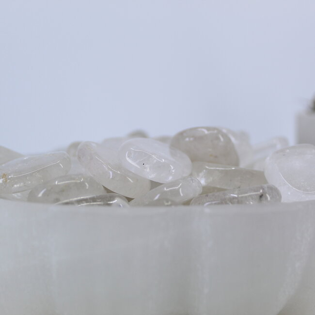 Clear (Crystal) Quartz Flat Stone - Mini Oval (1") Slice Slab