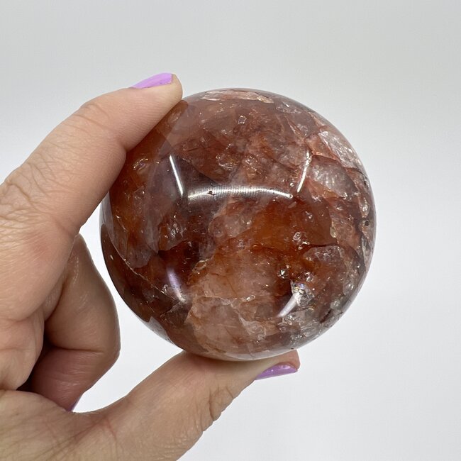 Fire Quartz (Red Hematoid) Sphere Orb - 65mm