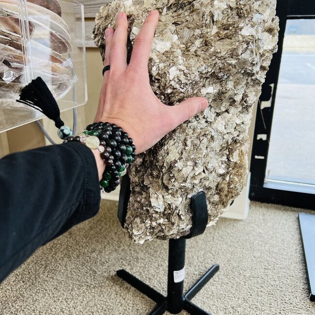 Mica (Muscovite) Specimen on Metal Stand - Extra Large 24" Rough Raw Natural Home Decor