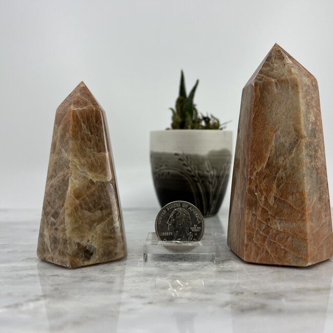 Peach Moonstone Towers Points Generators - Medium 3-4"