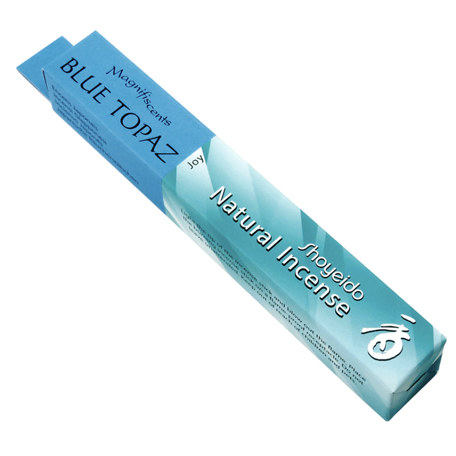 Natural Incense Blue Topaz (Joy) Clove Vanilla Green Tea-30 Sticks/9g-Shoyeido