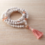 Gentle Ways Mala - Silver & Sage - White Howlite (Magnesite), Moonstone, Rose Quartz & Agate