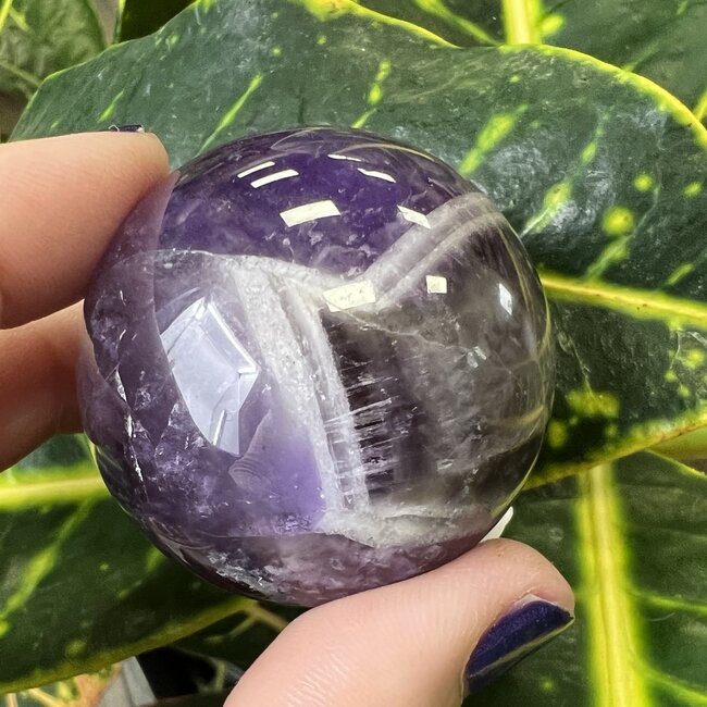 Chevron (Dream) Amethyst Spheres Orb - 40mm