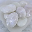 White Moonstone Palm Pillow Pocket Stone - Medium (2-3") High Flash