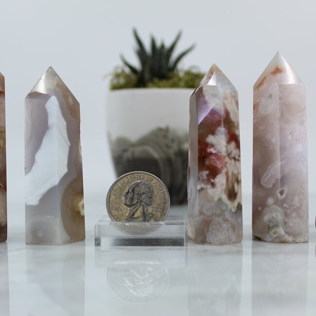 Flower Agate (Cherry Blossom) Towers Points Generators - Medium (2-3")