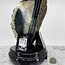 Black Agate Plant Sculpture with Stand- 9"