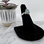 Green Rainbow Moonstone (Garnierite) Ring - Size 6 Teardrop Pear Sterling Silver