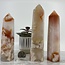 Flower (Cherry Blossom) Agate & Carnelian Tower Point Generator - XL Extra Large (5-6")